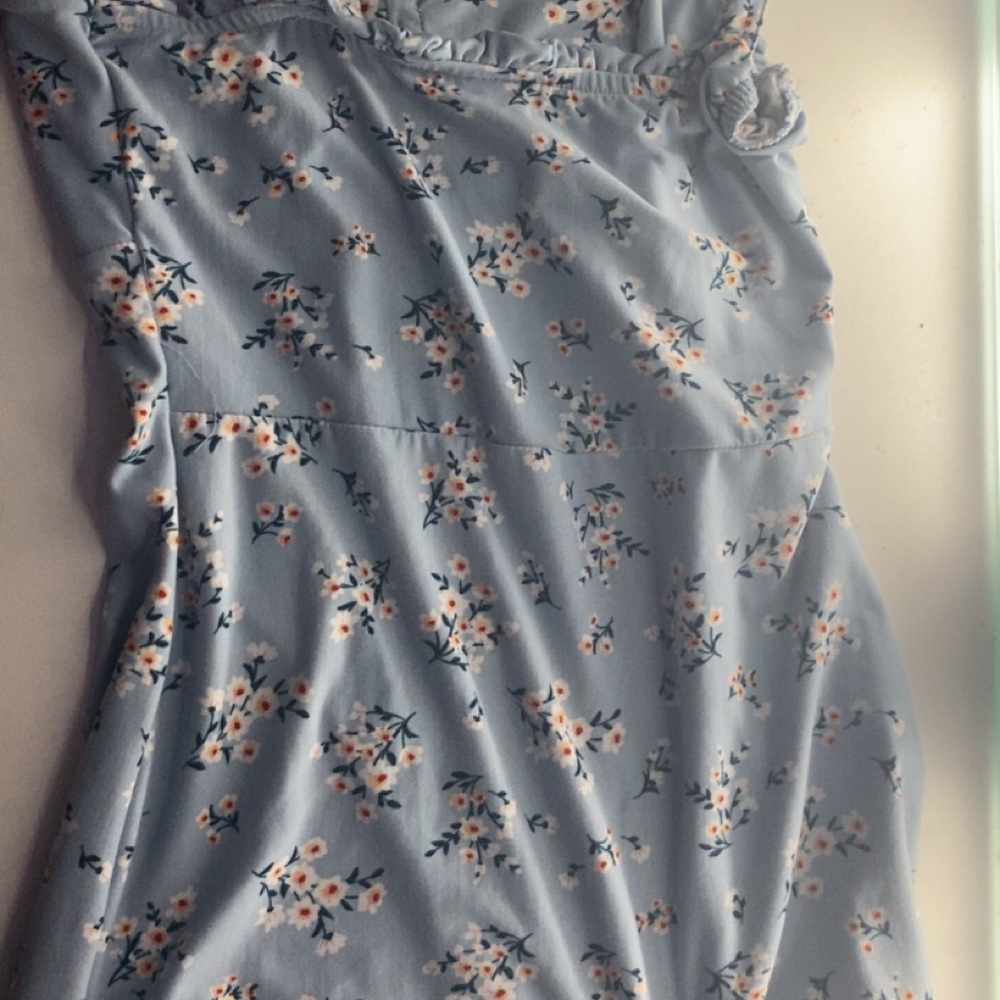 No Boundaries Blue Floral Dress - Picture 2 of 4